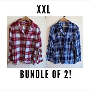 Bundle of 2 Croft & Barrow Flannel Plaid Pajama